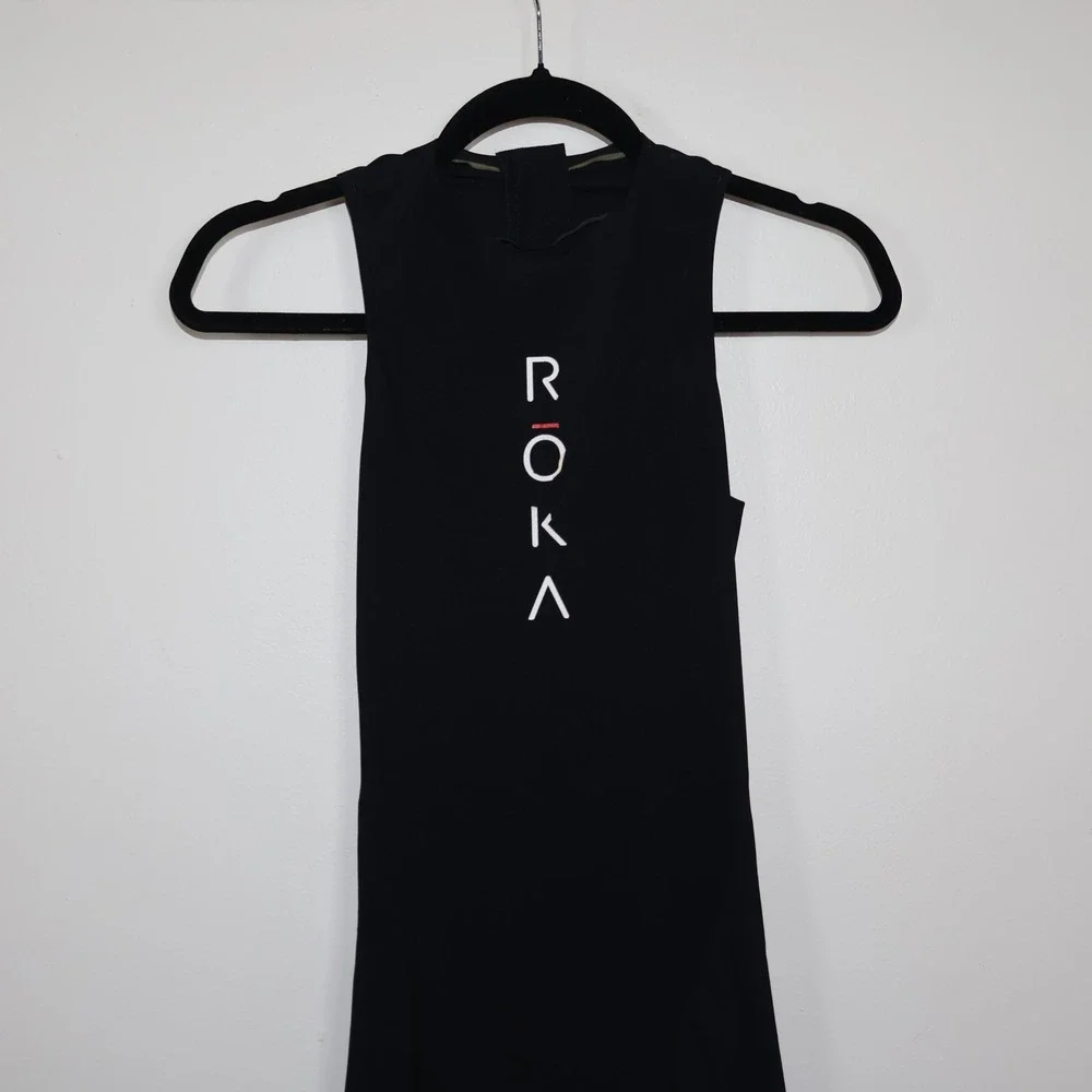 Roka Viper Elite Swim Suit SIze Medium Black Sleeveless Triathlon